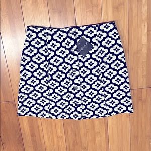 Topshop Mini Floral Patterned XS Button-up Skirt
